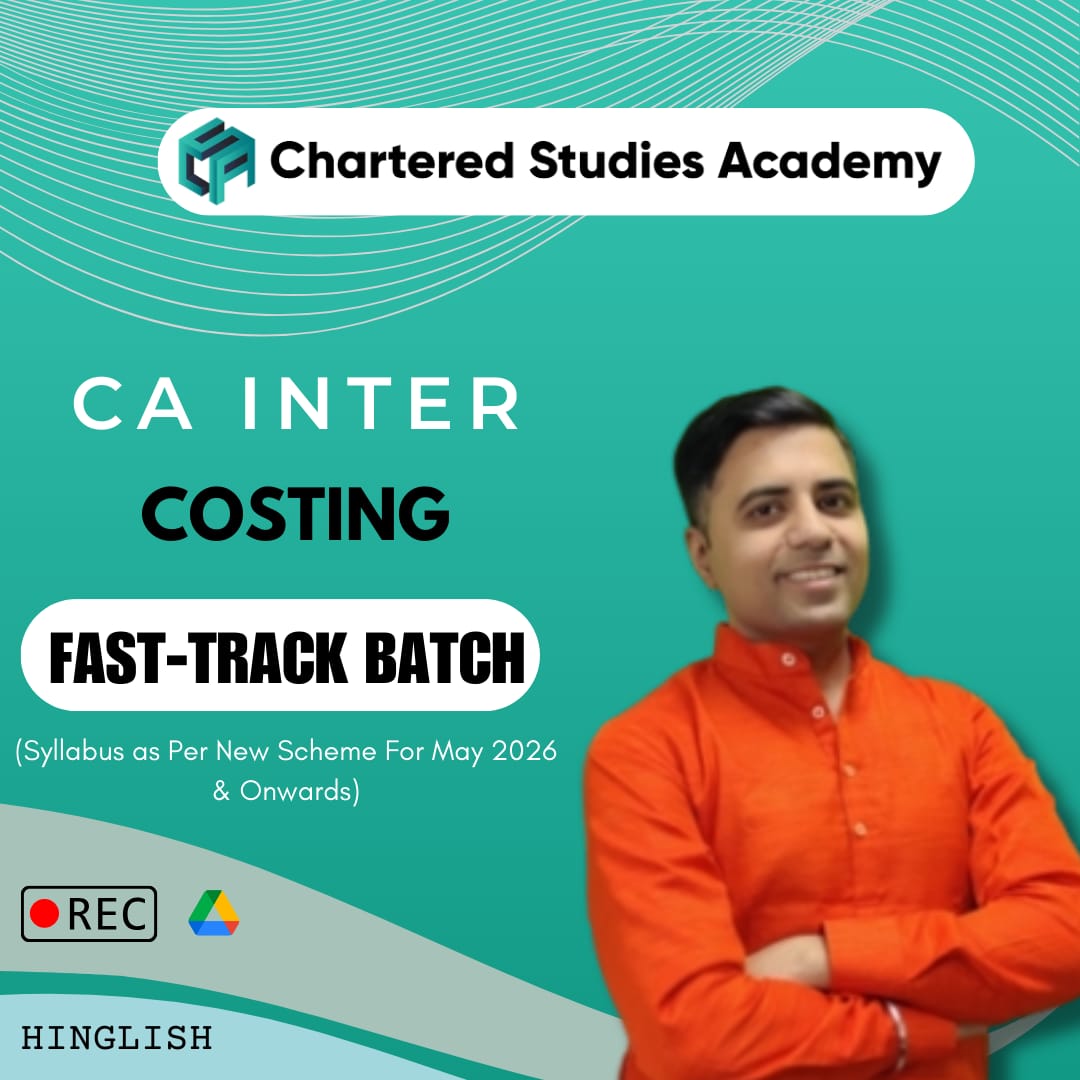 CA Inter New Syllabus FAST-TRACK Costing  by CA NITIN GURU